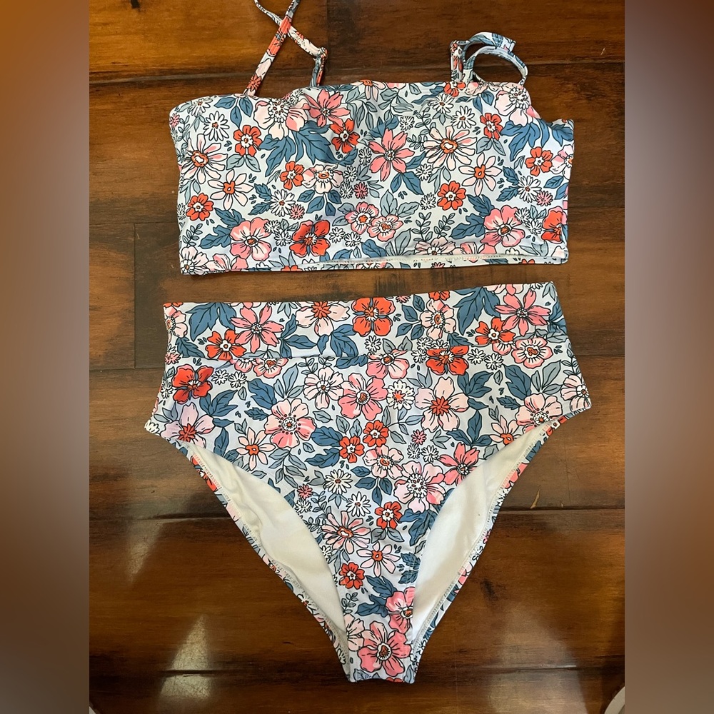 Floral Print Women's Swim Set